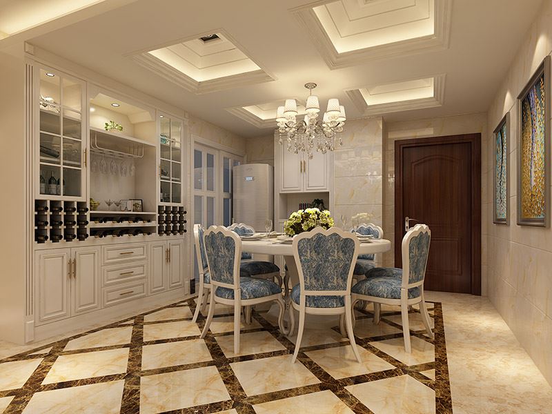 佛山市金茂碧桂園正榮府歐式風格三居室裝修案例