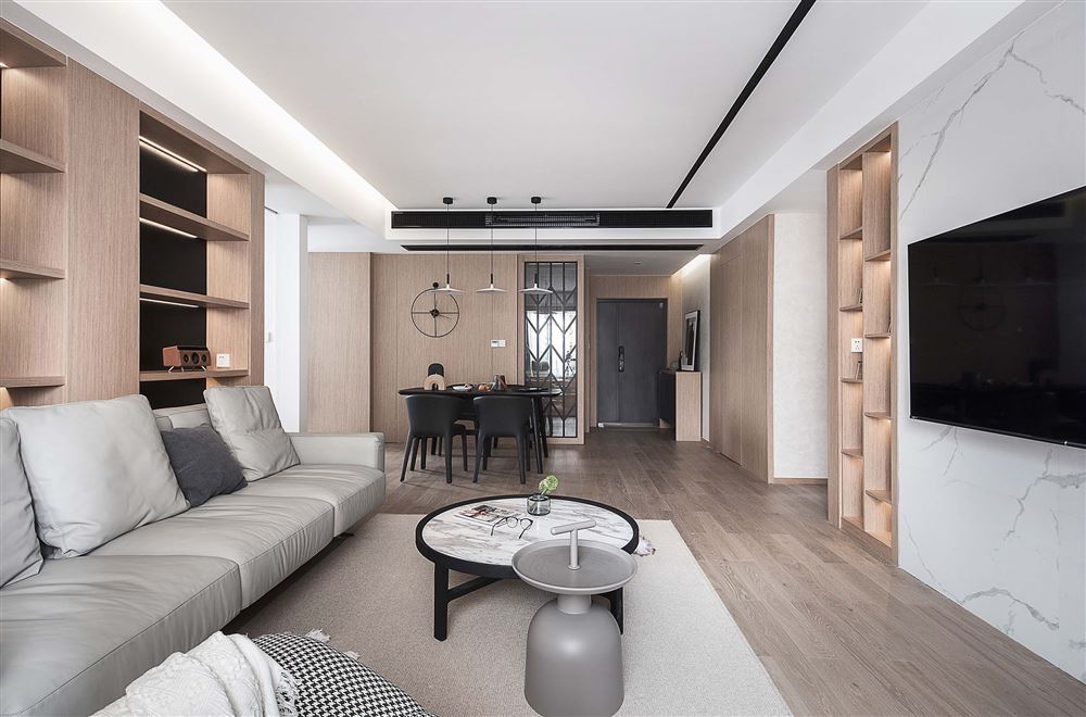 江門市名門壹號現代簡約風格三居室裝修案例