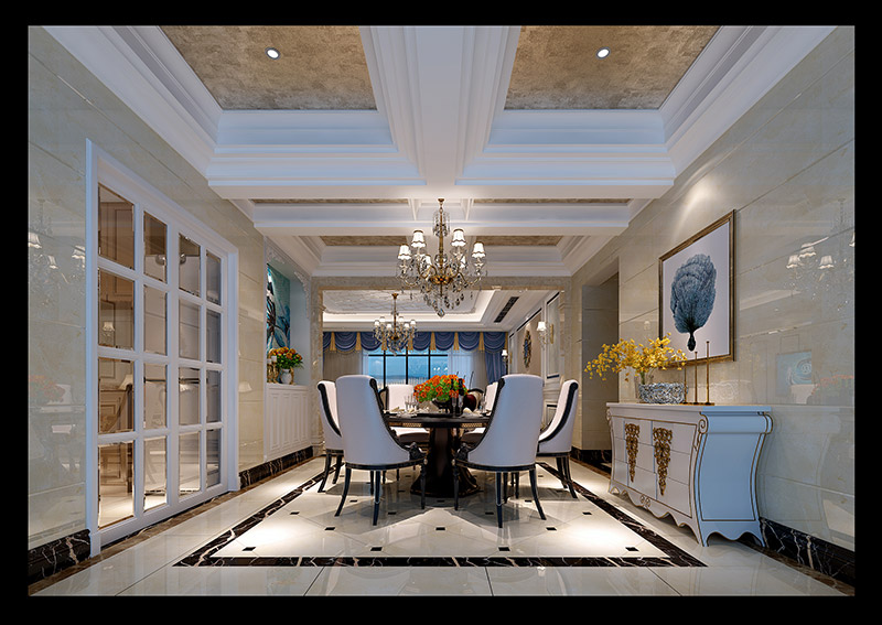 歐式風(fēng)格室內(nèi)裝修設(shè)計(jì)效果圖-東湖洲花園四居160平米-室內(nèi)裝修設(shè)計(jì)餐廳 歐式風(fēng)格室內(nèi)裝修設(shè)計(jì)效果圖-東湖洲花園四居160平米-室內(nèi)裝修設(shè)計(jì)餐廳