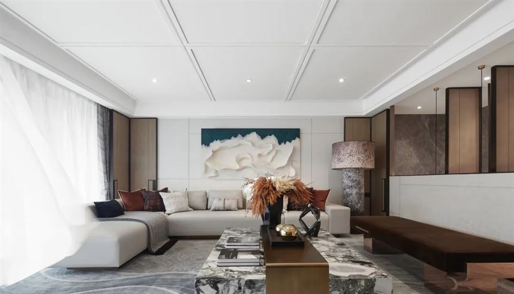 佛山市海倫堡菁華府輕奢風格三居室裝修案例