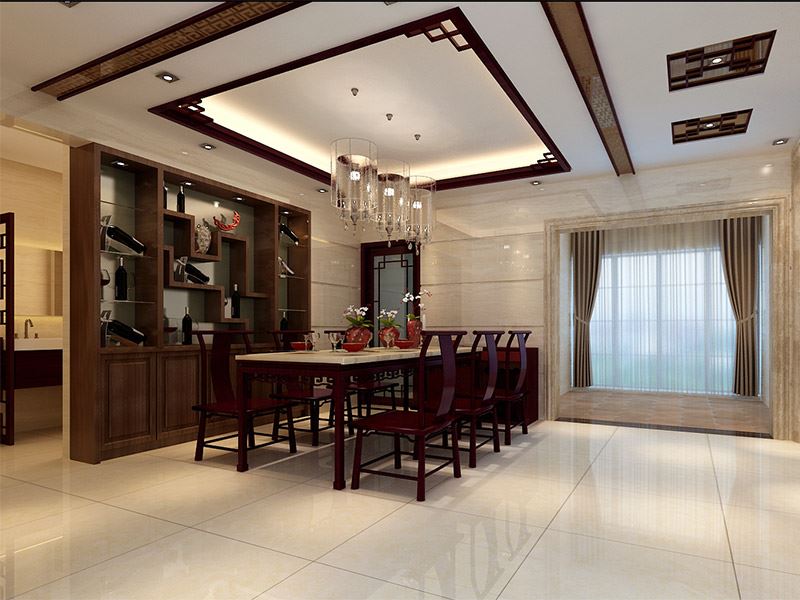 佛山市金地·中南·新城大境新中式風(fēng)格四居室裝修案例