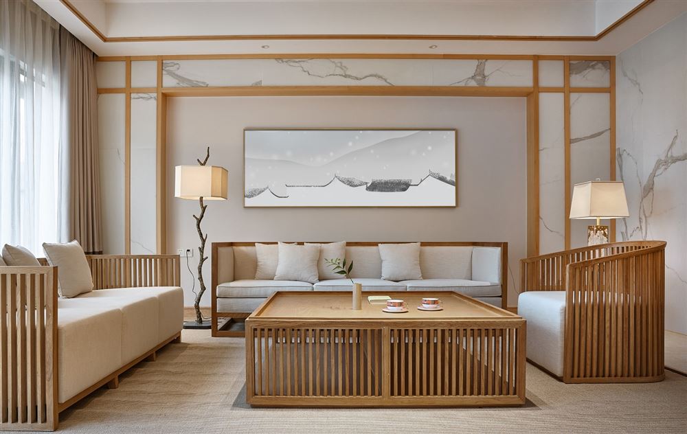 佛山市世茂弘陽綠島湖公館新中式風格別墅裝修案例