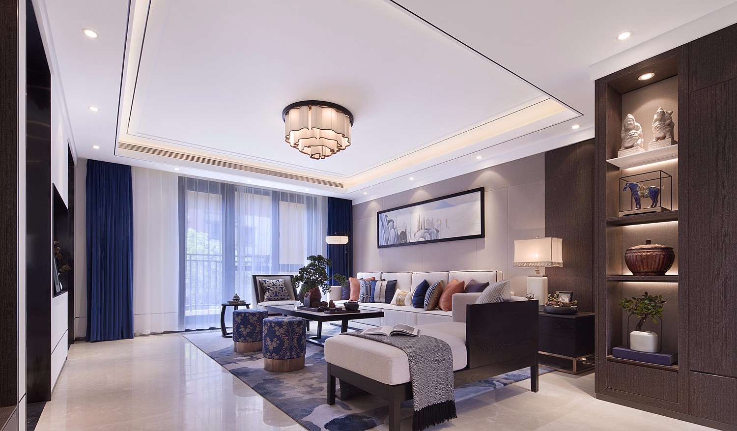 新中式風格室內設計家裝案例-客廳 新中式風格室內設計家裝案例-客廳