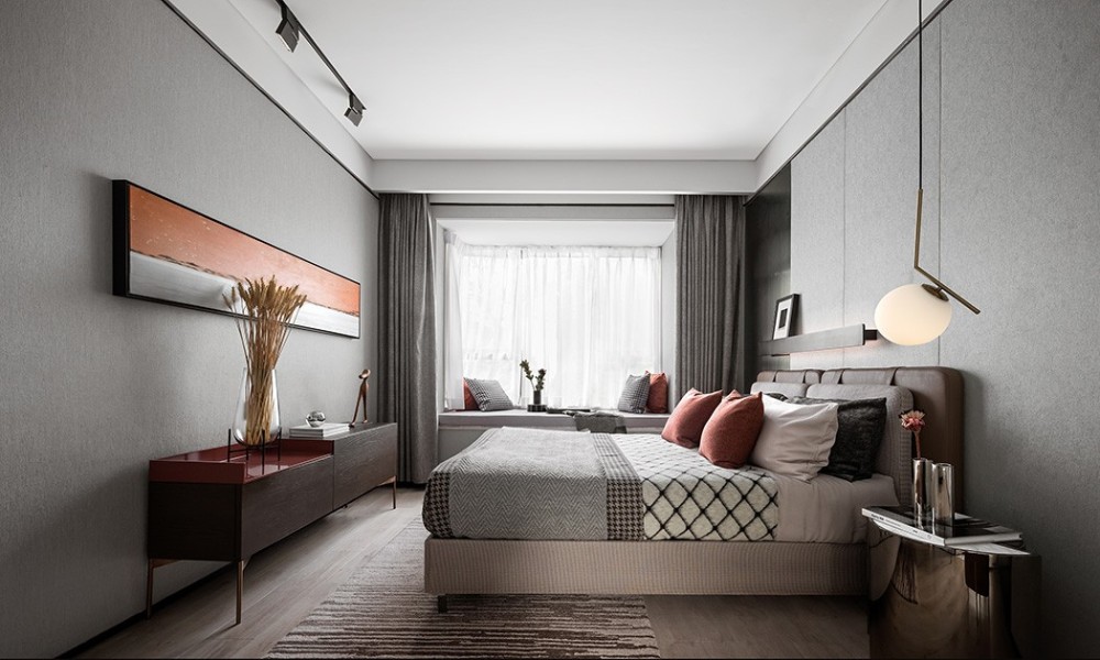 現代簡約風格室內家裝案例效果圖-臥室 現代簡約風格室內家裝案例效果圖-臥室