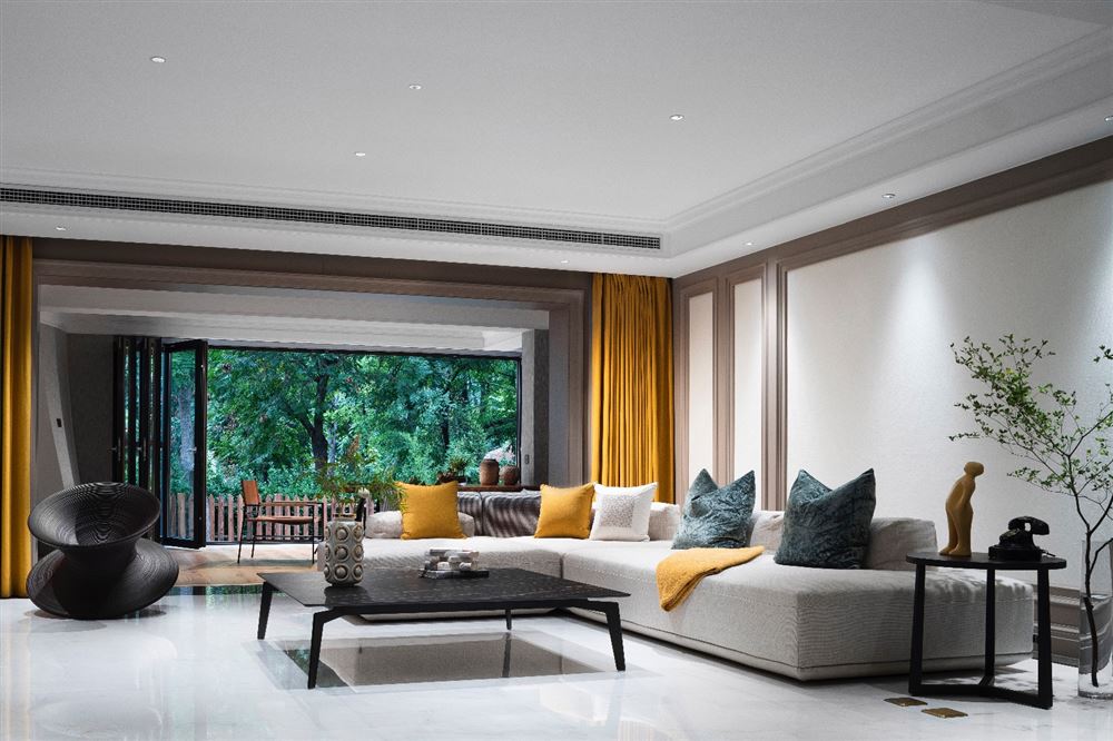 江門市嶺江一品美式風格三居室裝修案例