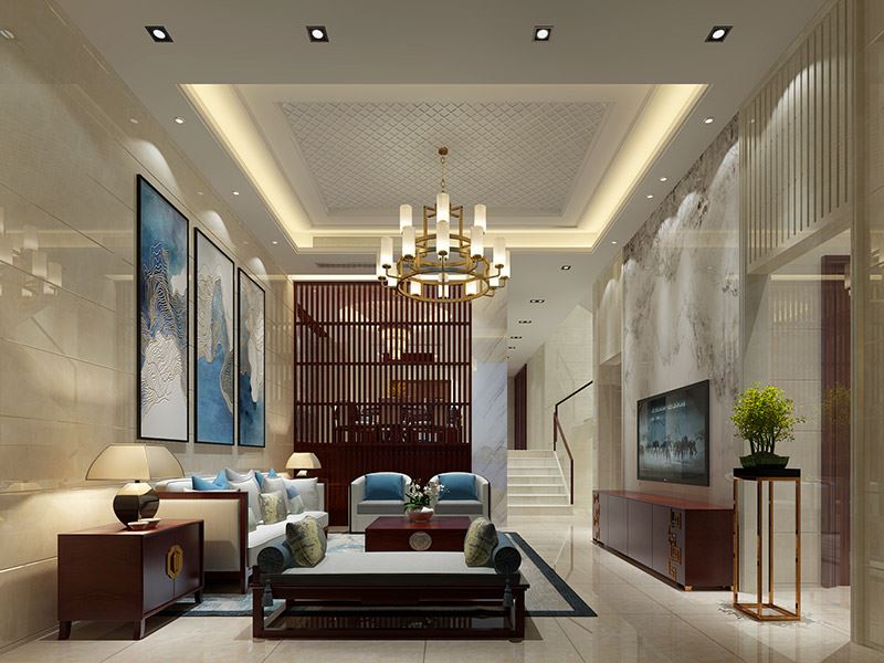 泰州市春江花城現代簡約風格別墅裝修案例