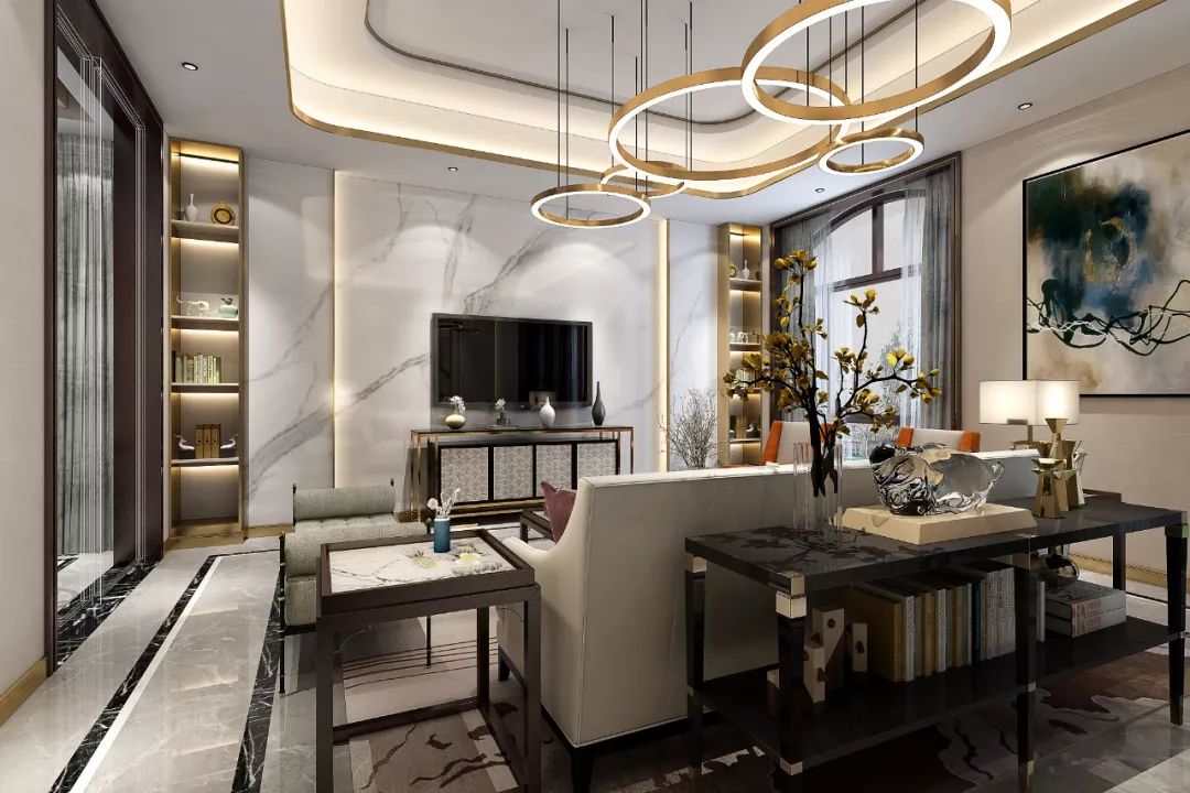 裝修案例歐式輕奢風格室內裝修效果圖-客廳 裝修案例歐式輕奢風格室內裝修效果圖-客廳