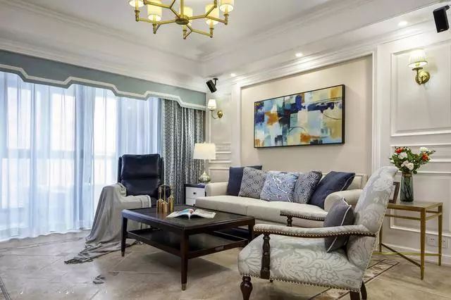 佛山市龍光&middot;天瀛美式風格三居室裝修案例