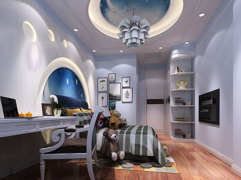 佛山市金茂碧桂園正榮府歐式風格三居室裝修案例