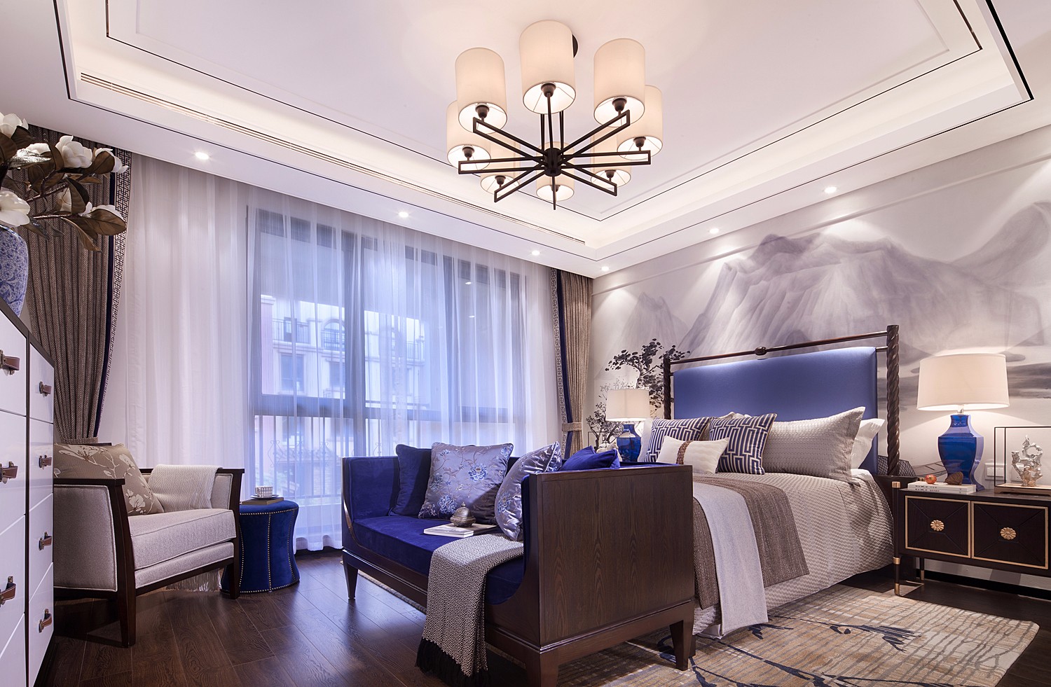 新中式風格室內設計家裝案例-臥室 新中式風格室內設計家裝案例-臥室