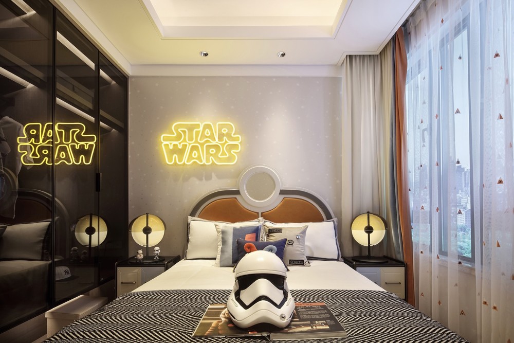 現代輕奢風格室內設計家裝案例-次臥 現代輕奢風格室內設計家裝案例-次臥