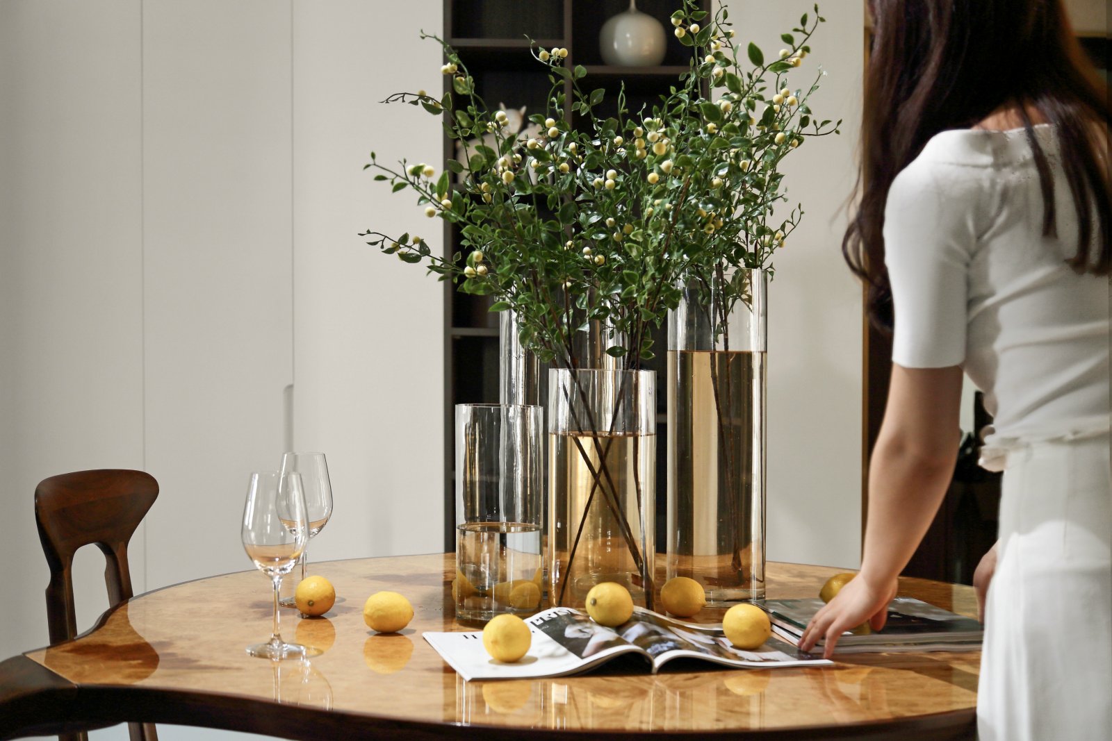 新中式風格家裝設計室內(nèi)裝修效果圖-餐廳