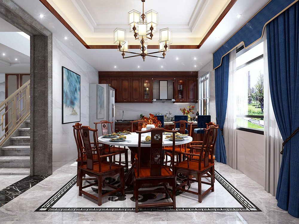 蘭花苑別墅680平米-中式風格裝修案例-餐廳 蘭花苑別墅680平米-中式風格裝修案例-餐廳