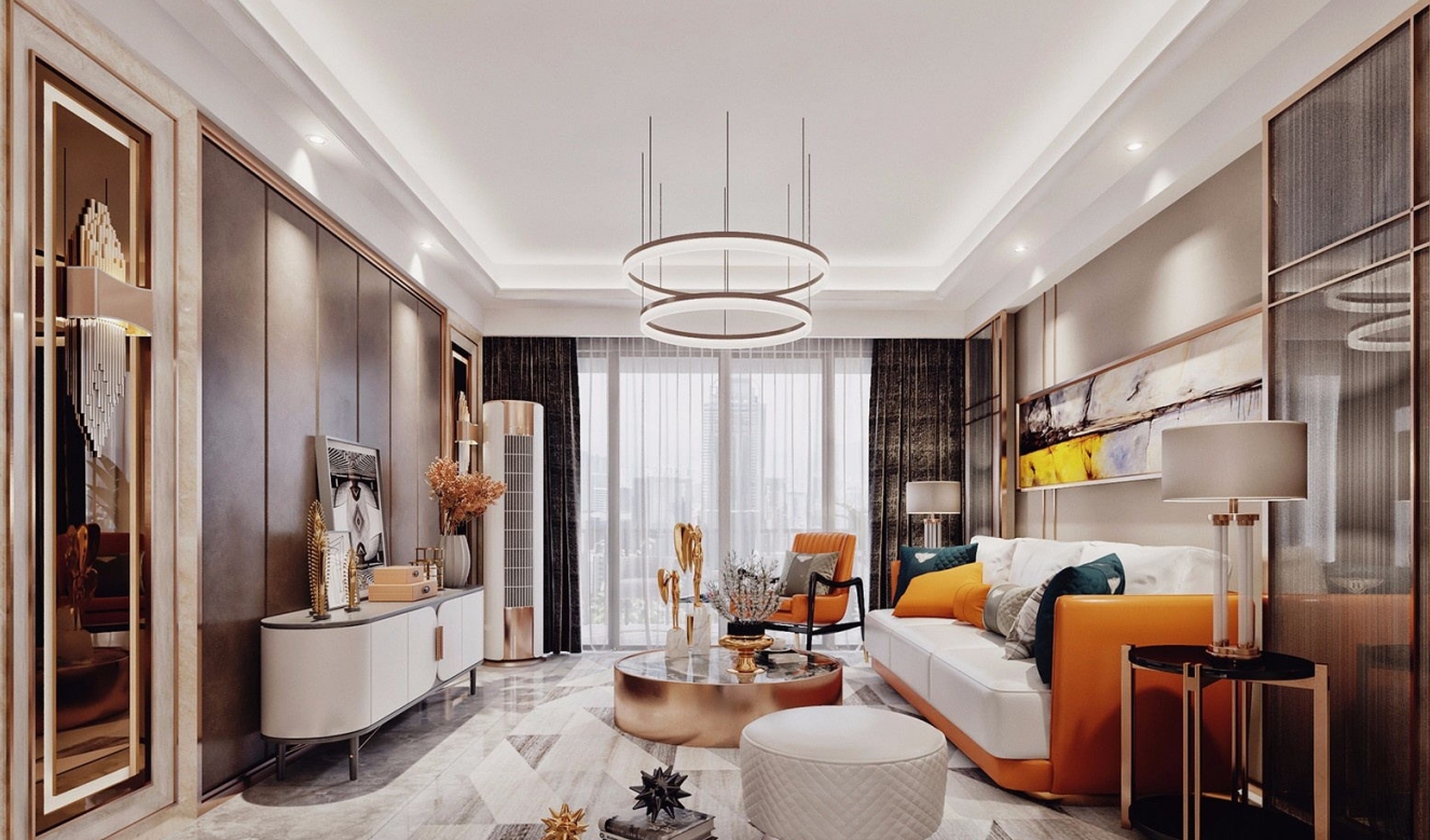 現(xiàn)代前衛(wèi)風格室內裝修效果圖-萬和國際三居111平米-客廳 現(xiàn)代前衛(wèi)風格室內裝修效果圖-萬和國際三居111平米-客廳