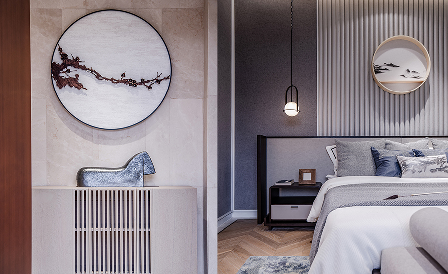 新中式風(fēng)格室內(nèi)家裝案例效果圖-臥室 新中式風(fēng)格室內(nèi)家裝案例效果圖-臥室