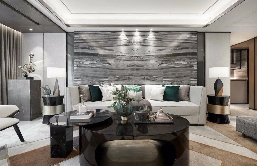 佛山市萬科中駿金域西江輕奢風格三居室裝修案例