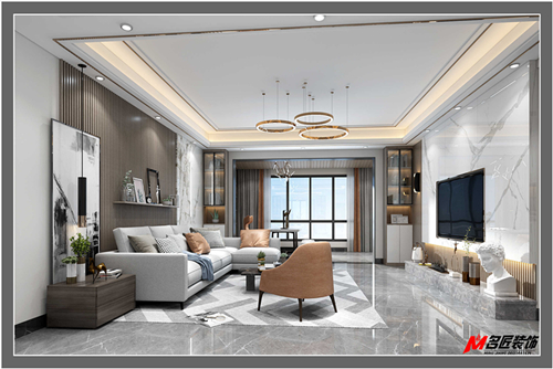 江門市駿景灣豪庭輕奢風格平層裝修案例