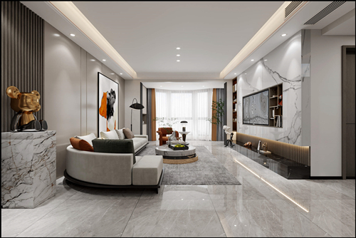 佛山市保利時代天珀現代風格復式裝修案例