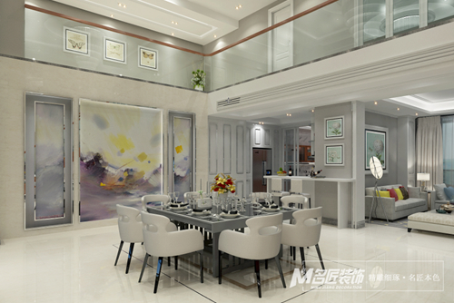 珠海市綠景璽悅灣現代簡約風格復式裝修案例